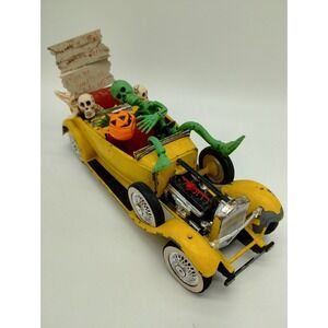 Upcycled Retro Crazy Fun Halloween Skeleton Car Vintage Materials Hubley